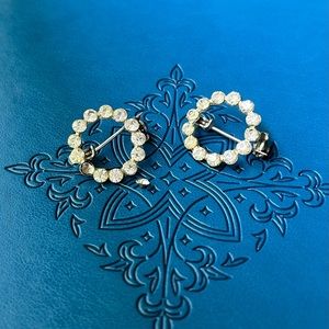 Circle rhinestone brooches